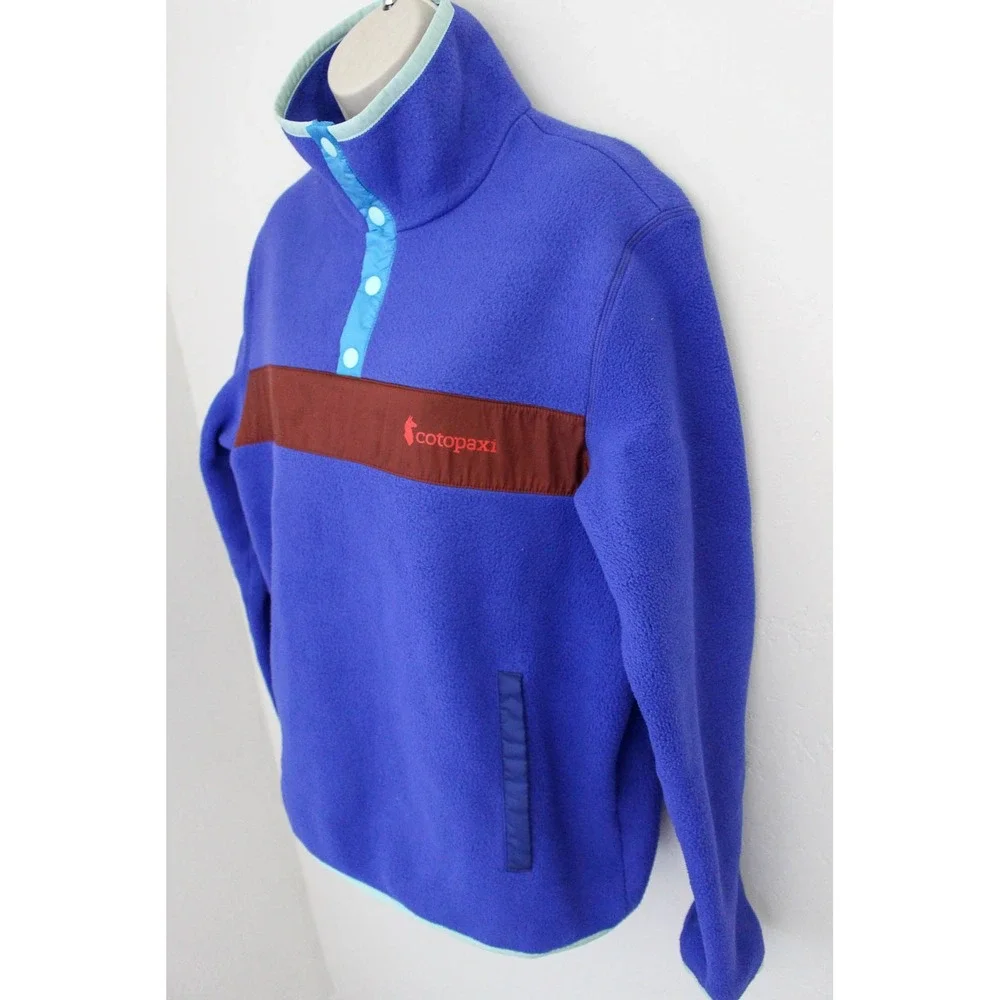 Cotopaxi Pullover Womens Large Blue Teca Fleece 1/4 Snap Neck Pocket Jacket - Picture 3 of 7